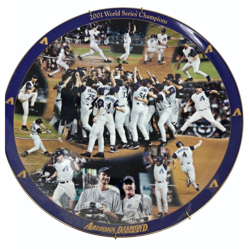 The Danbury Mint 2001 World Series Champions Arizona Diamondbacks Plate A7922